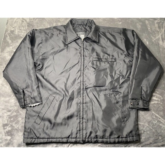 Vintage Rigo Sportswear Windbreaker Men's Large Black Pullover Jacket Damaged - Picture 1 of 10